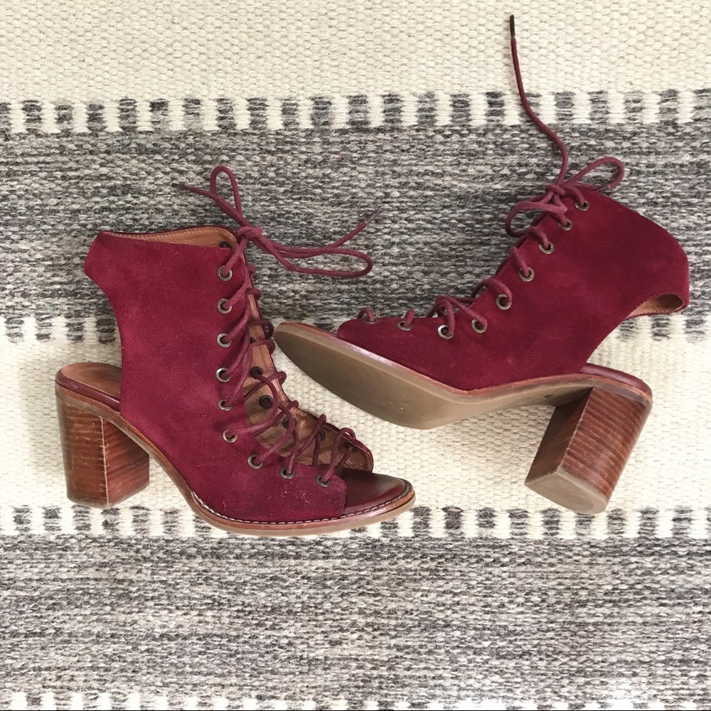 Free People Jeffrey Campbell Minimal Lace Up Heels